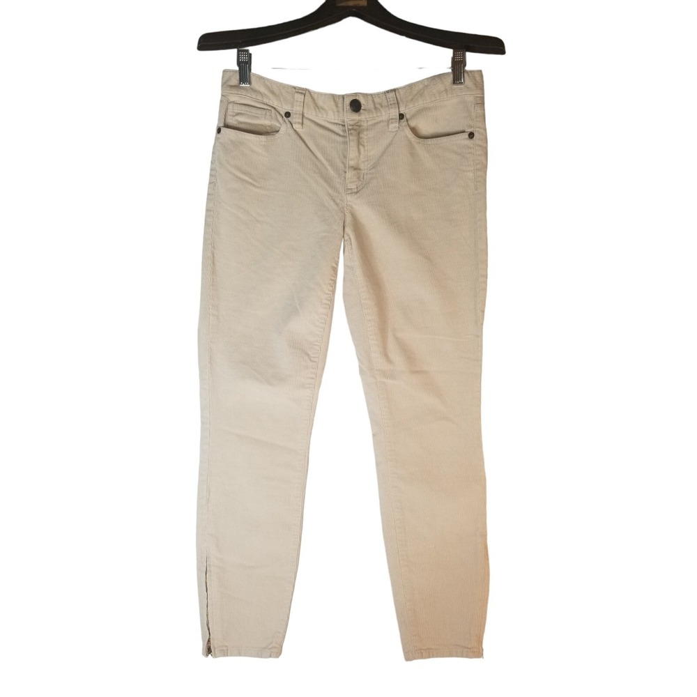 J.Crew Toothpick Beige Stretch Ankle Skinny Jeans‎ Women's Pants Size 28x27